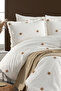 8-Piece Süzene Punch Embroidered Ruffles and Bedspreaded Punch Point Cotton Double Duvet Cover Set - 2