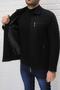 Men's Black Wool Blended Cashmere Coat - 3