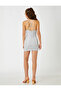 Sparkly Mini Dress with Window Detail - 4
