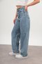 Off the Cuff Brand Baggy Adjustable Waist Buckle Women's Wide Leg 2024 New Model Jeans - 5