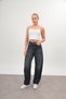 Tibetan Spray Baggy Adjustable Waist Buckle Women's Wide Leg 2024 New Model Jeans - 3