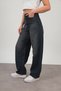 Tibetan Spray Baggy Adjustable Waist Buckle Women's Wide Leg 2024 New Model Jeans - 6