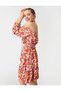 Off-The-Shoulder Mini Dress with Viscose Gipe Detail - 2