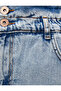 Elastic Waist Normal Open Indigo Women's Shorts 3sal40110md - 6