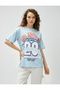 Oversize T-Shirt College Printed Crew Neck Short Sleeve Cotton - 3