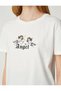 Cotton T-Shirt Printed Short Sleeve Crew Neck - 5