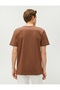 Basic T-Shirt Label Detailed Short Sleeve Crew Neck Cotton - 4