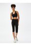 Pedal Pusher Sports Tights with Stripe Detail - 2