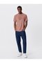 Slogan Embroidered T-Shirt Slim Fit Crew Neck Short Sleeve - 2