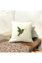Hummingbird Bird Patterned Linen Fabric Embroidery Embroidered Special Design Decorative Throw Pillow Cover - 7