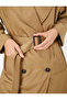 Trench Coat Midi Length Belted Pocket Detailed Buttoned - 5
