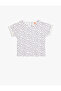 Polka Dot T-Shirt Short Sleeve Crew Neck Cotton