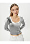 Long Sleeve T-Shirt Round Neck Ribbed Slim Fit