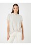 Relaxed Fit T-Shirt Front Seam Short Sleeve Crew Neck - 3