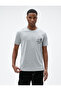 Slogan Printed T-Shirt Crew Neck Slim Fit Short Sleeve - 3