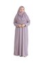Pursed Prayer Dress Scarf Ready Hijab Clothing Turban Muslim Clothes Suit - Lilac - 3
