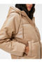 Puffer Jacket Leather Look Hooded - 5