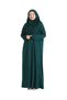 Pockets Prayer Dress Scarf Ready to Wear Hijab Clothing Turban Muslim Clothes Suit - Emerald Green - 5