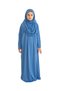Two Pieces Kids Prayer Dress Set Suit with Scarf, Islamic Clothing Suit for Girls - Indigo