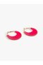 Large Size Steel Hoop - Earrings with Rope Detail - 3