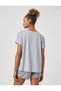 Oversize Sports T-Shirt Slogan Printed Boat Neck - 4