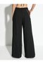 Palazzo Trousers Wide Leg Normal Waist Chain Detailed - 4