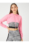 Crop Hooded Sports Sweatshirt Long Sleeve - 2