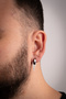 Men's Steel Ring Dangle Earrings Rust No Darkening - 5