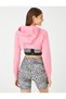 Crop Hooded Sports Sweatshirt Long Sleeve - 4
