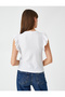 V-Neck Tank Top with Flounce Detail Sleeveless - 4