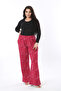 Women's Plus Size Fujya Pants with Elastic Waist Side Pockets 65N38674 - 3