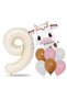 Safari Concept Cute Cow and Cream Color Number Balloon 9Th Birthday Set Safari Cow Concept Birthday Balloon - 2