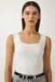 Women's Black and White Square Collar Thick Strap 2 Pack Knitwear Blouse US00822 - 4