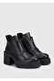 Black Leather Women's Boots - 2