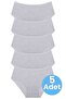 Women's High-Waisted 100% Cotton 5-Pack Corded Fabric Bato Briefs Women's 5-Pack Briefs - 4