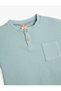T-Shirt Pocket Short Sleeve Crew Neck Ribbed Cotton - 3