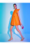 Mini Balloon Dress Halter Neck Bow Detail - 3