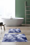 Printed Non-Slip Washable Flower Pattern Bath Mat 2-Piece Toilet Set Carpet - 4