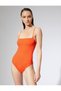 Strapless Covered Basic Swimsuit - Detachable Strap - 3