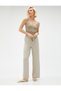 Wide Leg Trousers with Pockets and Tied Waist