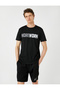 Crew Neck Short Sleeve Sports T-Shirt - Slogan Printed