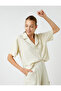 Short Sleeve Shirt Linen Blended