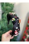 Luxury Design New Year Christmas Christmas Stone Snow Pine Tree Ornate Satin Knotted Crown Black Female Child - 3