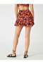 Tiered Mini Skirt Floral Patterned - 4