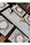 7-Piece Butterfly Model Presentation Set (6 American Servings + 1 Runner 36 X 116 cm) for 6 People - 3