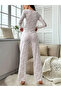Stylish Floral Print Pajama Set - 5