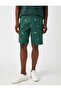 Patterned Gabardine Shorts - 3