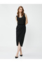 Midi Skirt Wrap Closure Deep Slit - 2