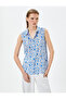Floral Shirt Sleeveless Buttoned Viscose - 2