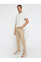 Basic Gabardine Trousers Slim Fit Button Detailed Pocket